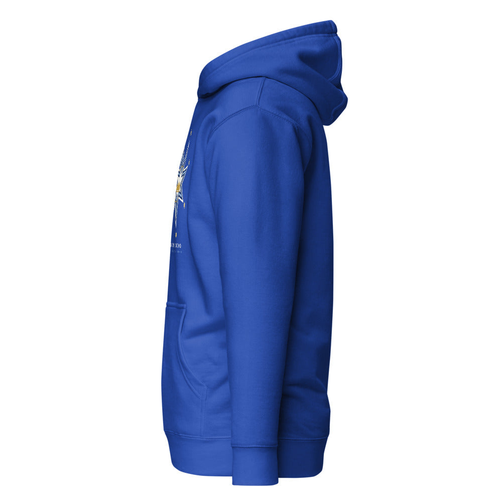 Hoodie Estrella de Ocho — lateral izquierdo