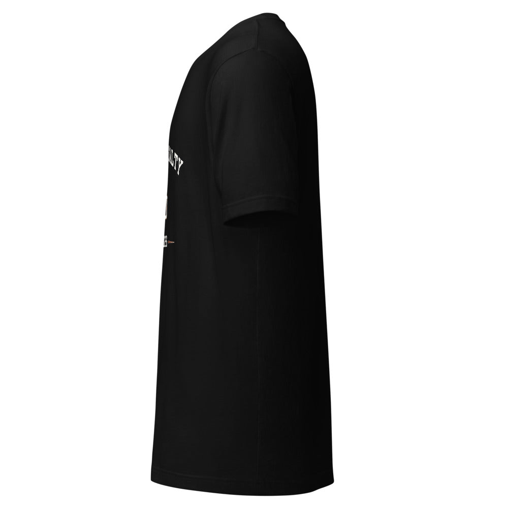 Camiseta Eco Arco College color negro, vista lateral