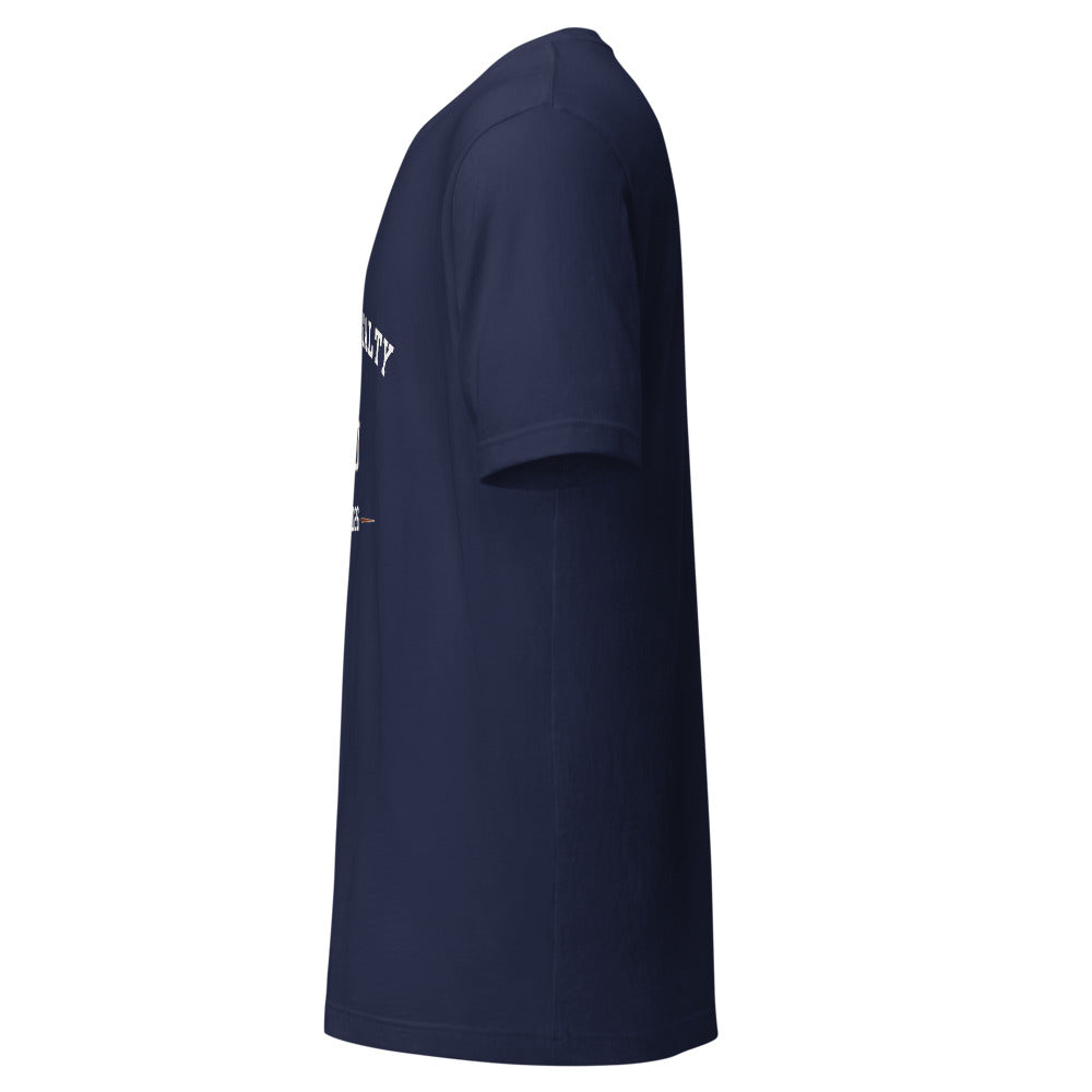 Camiseta Eco Arco College color navy, vista lateral