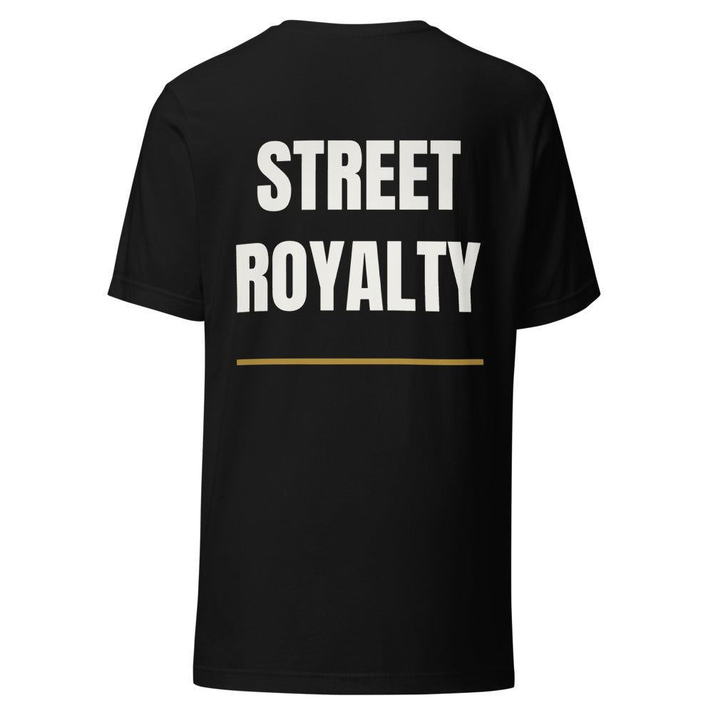 Camiseta negra Street Royalty con dorsal 07 estampado en la espalda — vista trasera