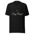 Camiseta negra Street Royalty con wordmark Stay Royal en el pecho — vista frontal