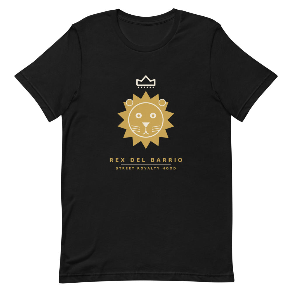 Camiseta negra León Heráldico — vista frontal alternativa
