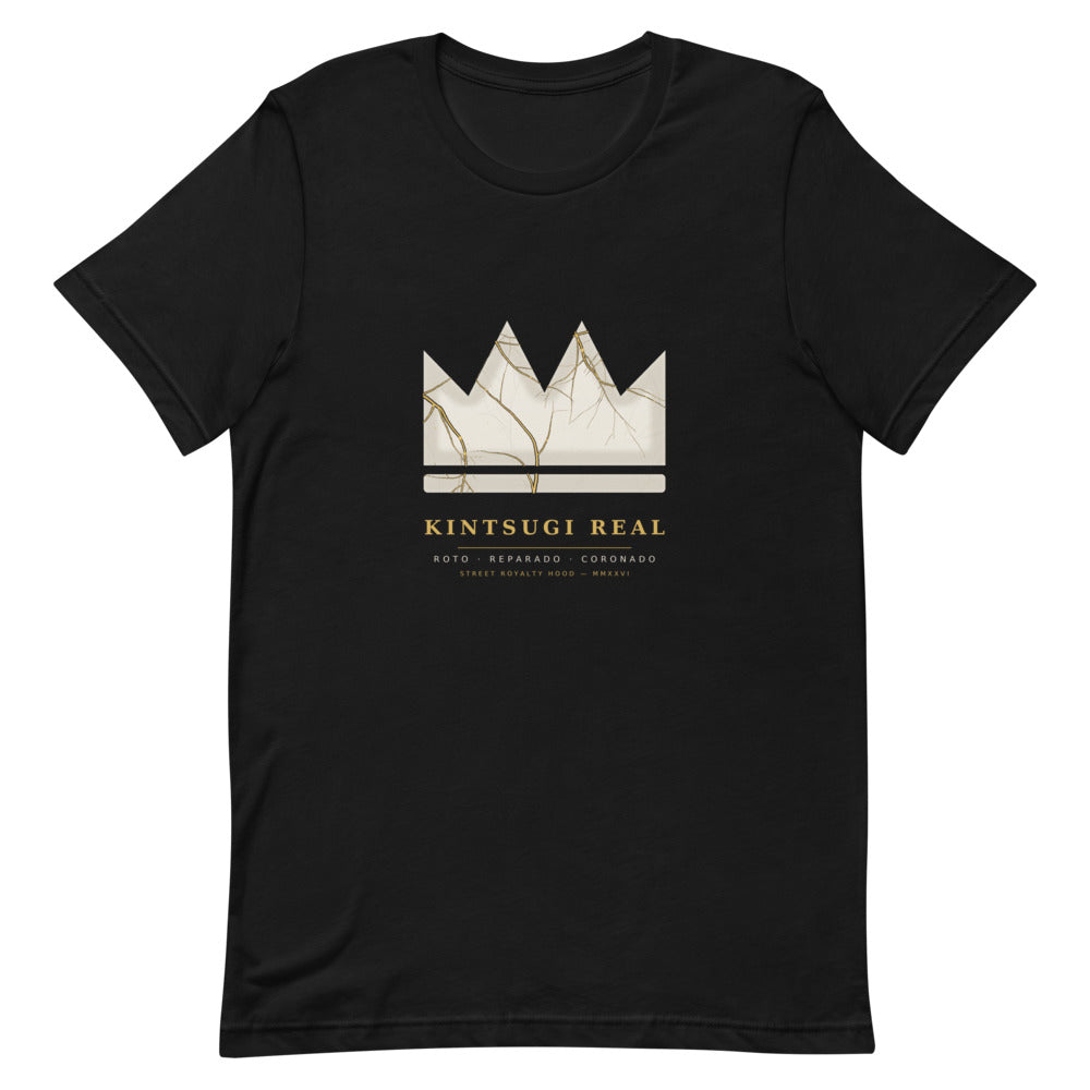 Vista frontal de la camiseta Kintsugi Real sobre fondo neutro