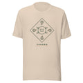 Camiseta Bandana Real crema con medallón paisley verde bosque