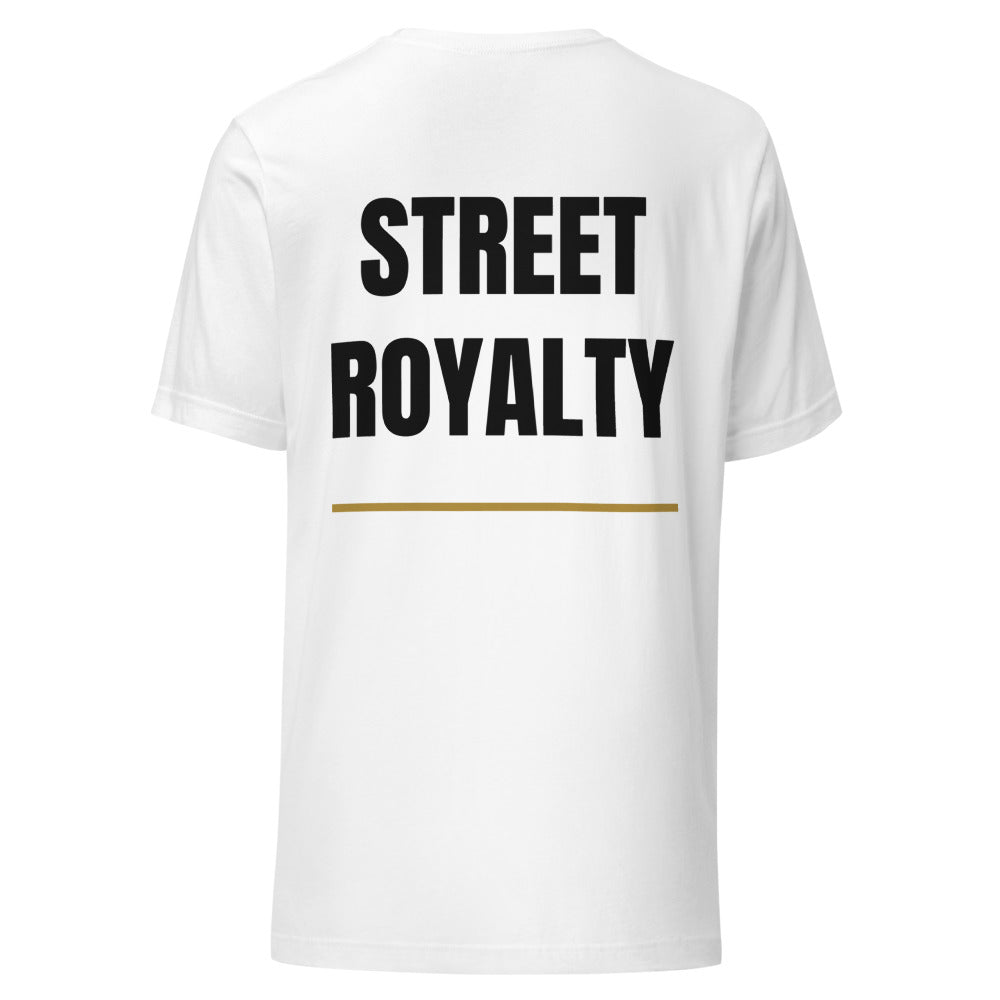 Camiseta blanca Street Royalty con dorsal 07 estampado en la espalda — vista trasera