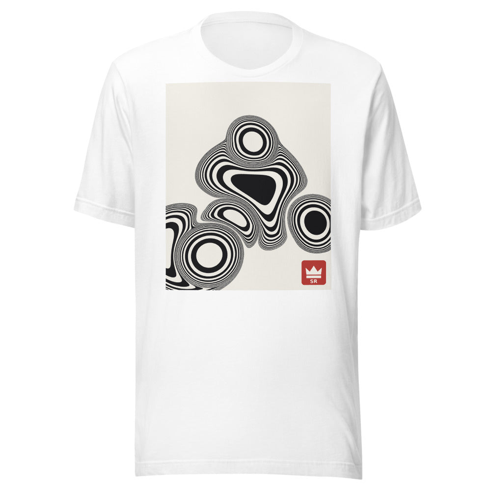 Camiseta suminagashi blanca — frontal