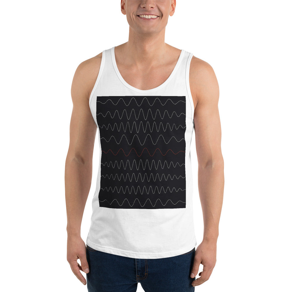 Camiseta de tirantes Frecuencia blanca — frontal
