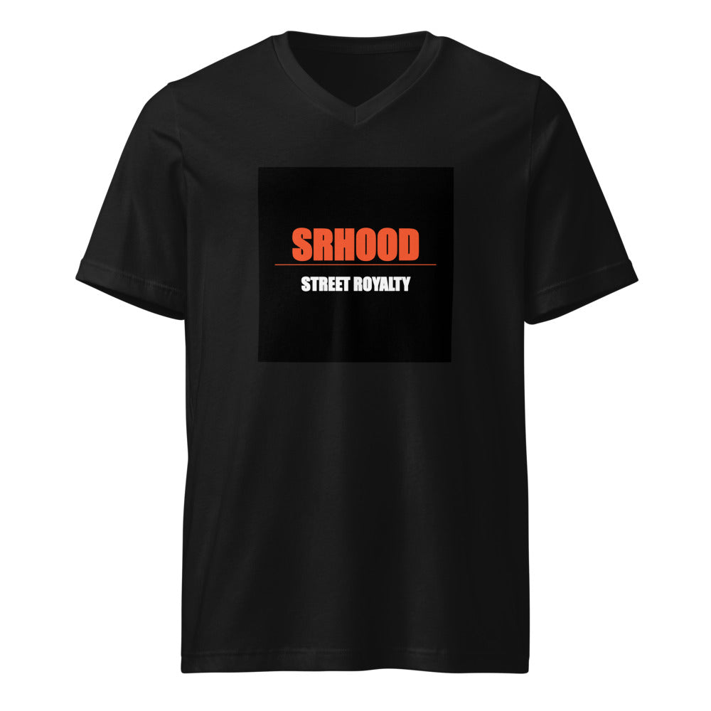 SRHOOD | Camiseta Cuello V Negra — Street Royalty