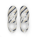 Zapatillas deportivas de mujer blancas con patrón Dinastía navy y oro