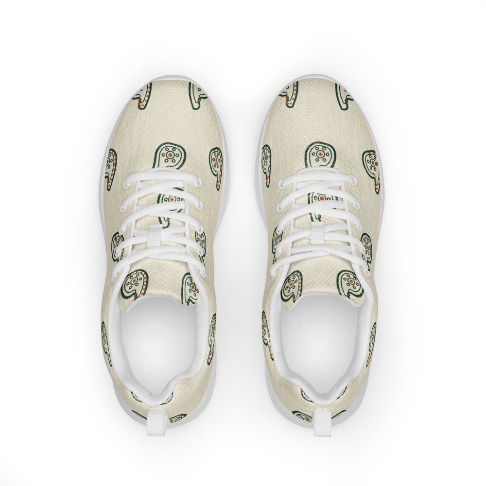 Zapatillas deportivas crema con paisley verde bosque all-over