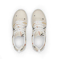 Zapatillas Deportivas Órbita crema — órbitas finas navy, terracota y mostaza, vista superior