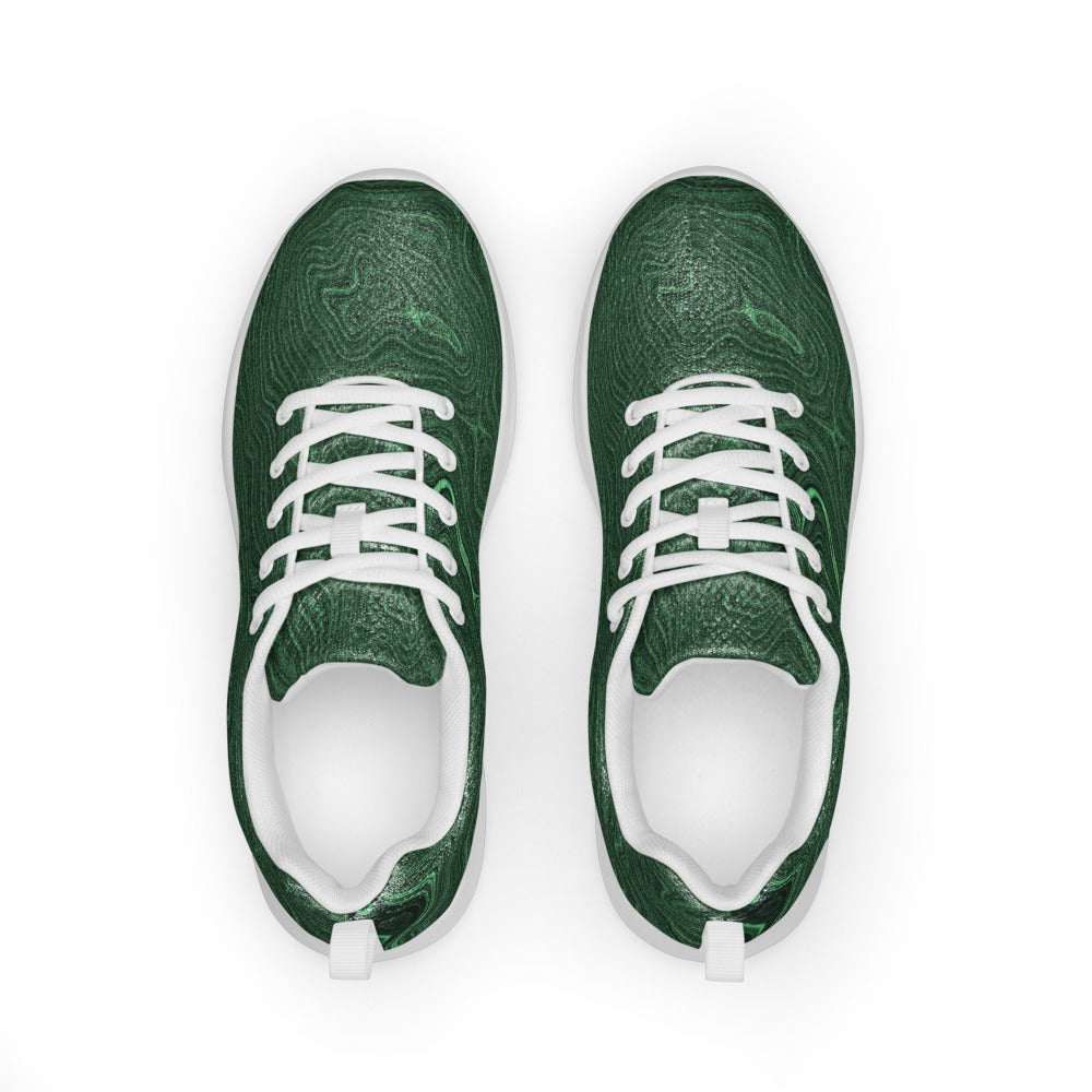 Zapatillas deportivas de mujer con estampado de malaquita esmeralda