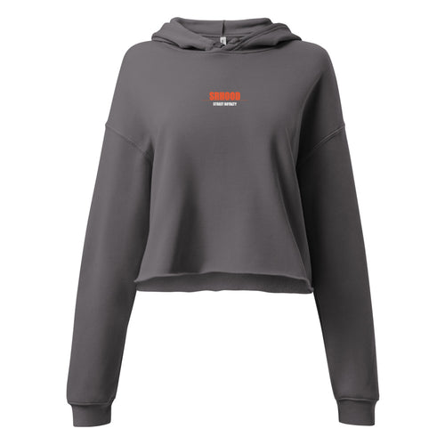 SRHOOD | Cropped Hoodie Mujer Gris — Street Royalty