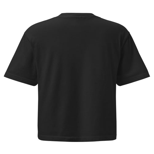 SRHOOD | Camiseta Boxy Heavyweight Mujer Negro — Street Royalty