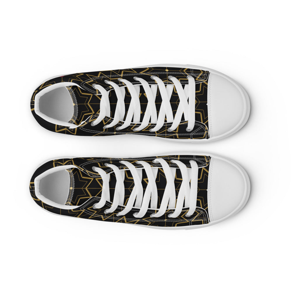 Zapatillas Altas Celosía de Oro mujer — par de frente
