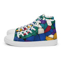 Zapatillas altas Vitral de SRHOOD con patrón de vidriera multicolor, vista lateral