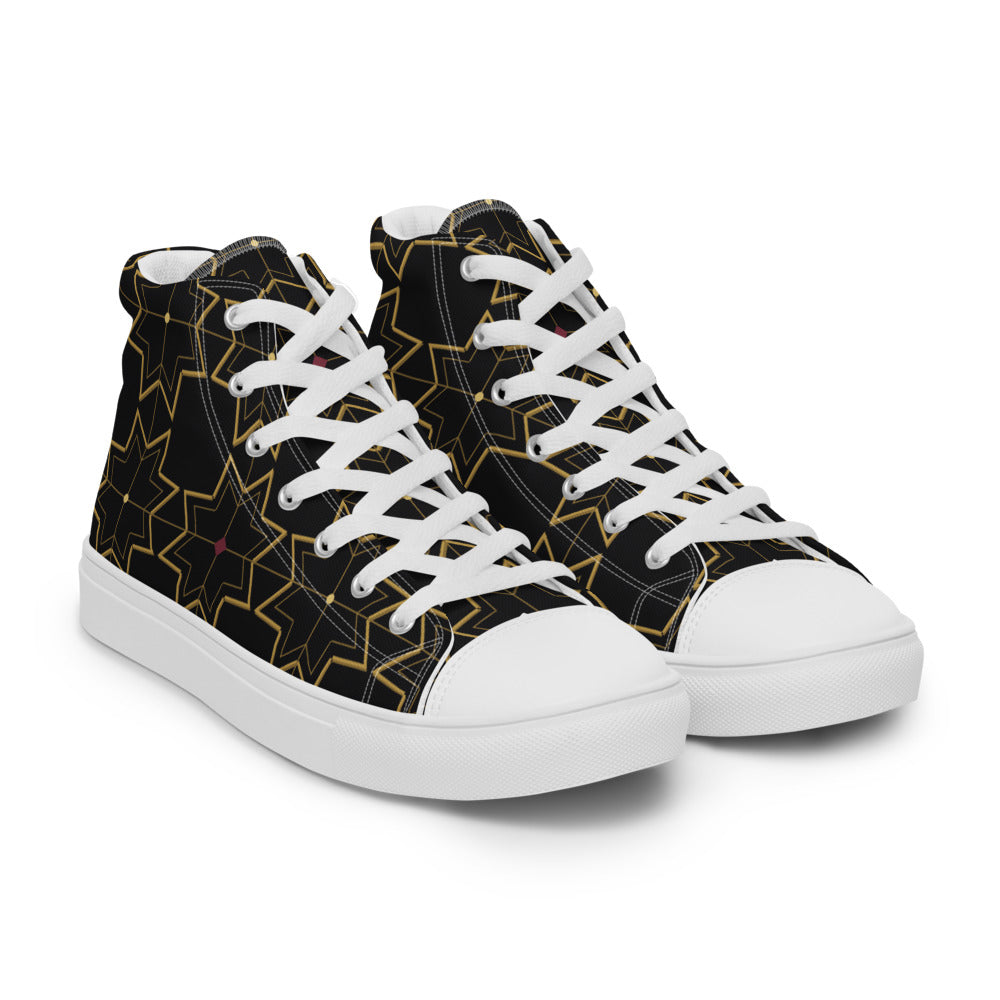 Zapatillas Altas Celosía de Oro mujer — vista frontal derecha