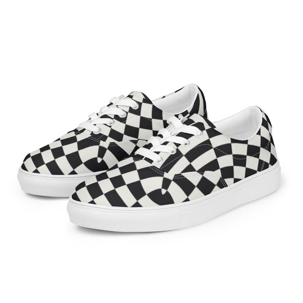 Zapatillas lona Moiré mujer — tres cuartos
