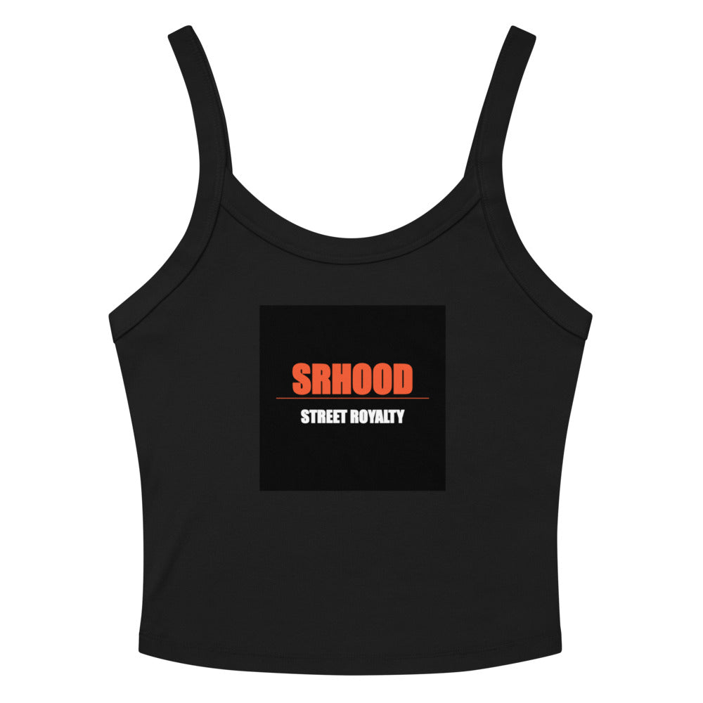 SRHOOD | Top Micro-Rib Mujer Negro — Street Royalty