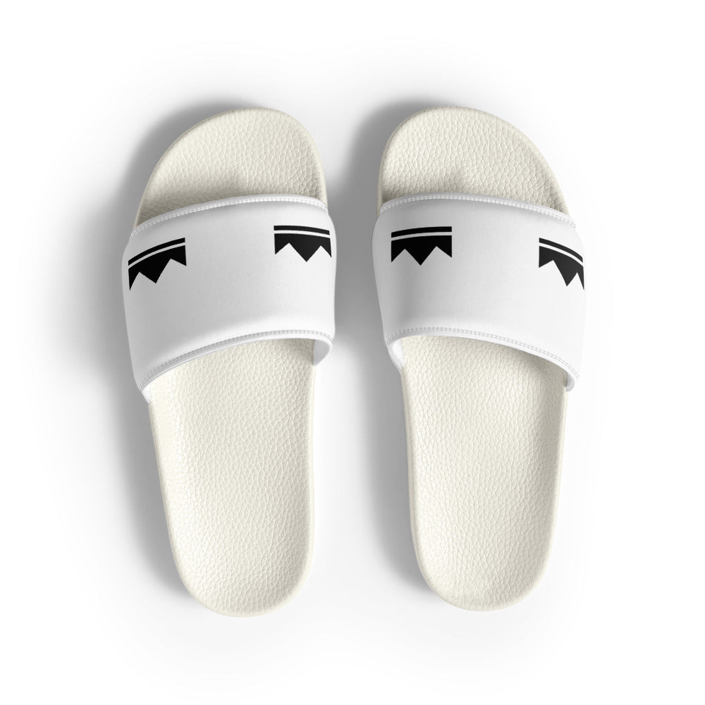 Street Royalty | Slides Mujer — Crown Monogram Blancas