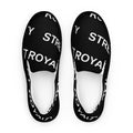 Street Royalty | Zapatillas Slip-On Mujer — Diagonal Negras