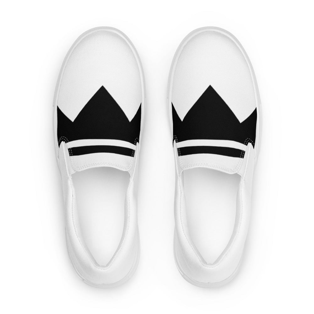 Street Royalty | Zapatillas Slip-On Mujer — Crown Classic Blancas