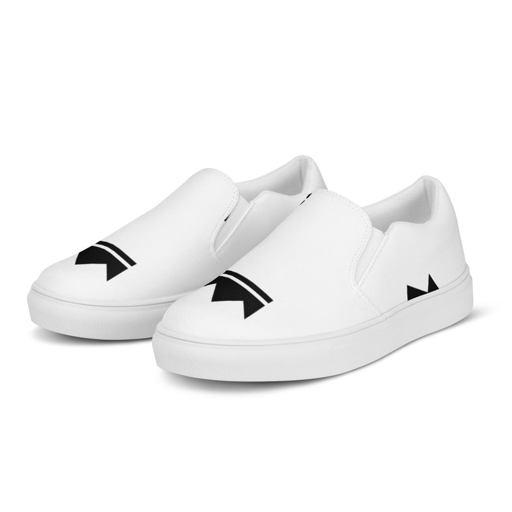 Street Royalty | Zapatillas Slip-On Mujer — Crown Monogram Blancas