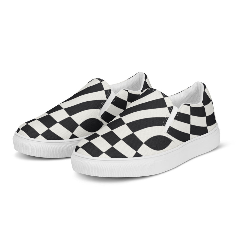 Zapatillas slip-on Moiré mujer — tres cuartos
